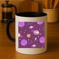 Retro Galaxy Spaceship Coffee Mug thumb 4