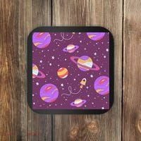 Retro Galaxy Spaceship Coaster thumb 0