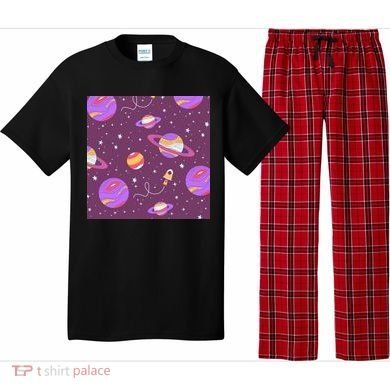 Retro Galaxy Spaceship Pajama Set