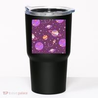 Retro Galaxy Spaceship Tumbler thumb 0