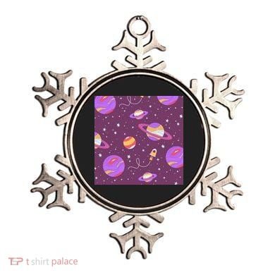 Retro Galaxy Spaceship Ornament