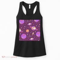 Retro Galaxy Spaceship Women's Tank Top thumb 0