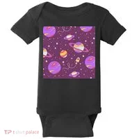 Retro Galaxy Spaceship Baby Bodysuit thumb 0