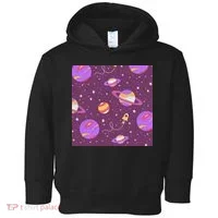 Retro Galaxy Spaceship Toddler Hoodie thumb 0