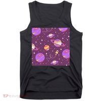 Retro Galaxy Spaceship Tank Top thumb 0