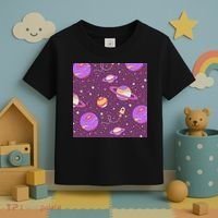 Retro Galaxy Spaceship Toddler T-Shirt thumb 3