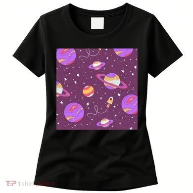 Retro Galaxy Spaceship Women's T-Shirt