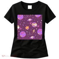 Retro Galaxy Spaceship Women's T-Shirt thumb 0