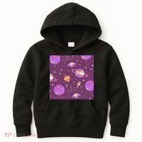 Retro Galaxy Spaceship Kids Hoodie thumb 0