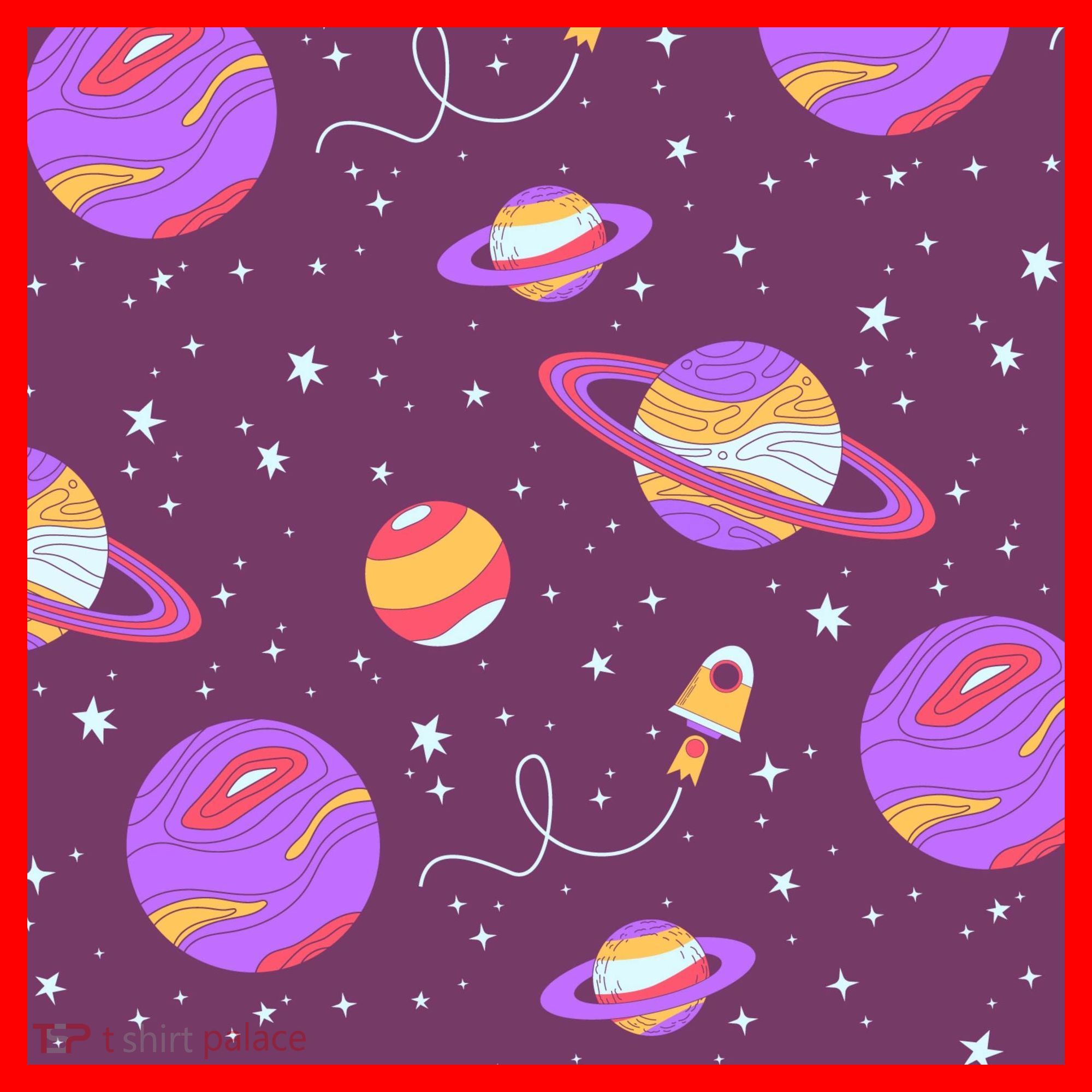 Retro Galaxy Spaceship Santa Hat