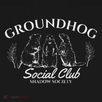 Retro Groundhog Social Club Shadow Society Groundhog Day T-Shirt thumb 7