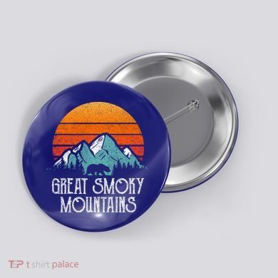 Retro Great Smoky Mountains National Park Bear Vintage Great Gift Button
