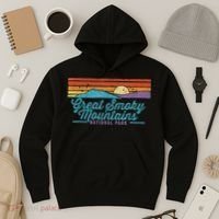 Retro Great Smoky Mountains National Park Hoodie thumb 3