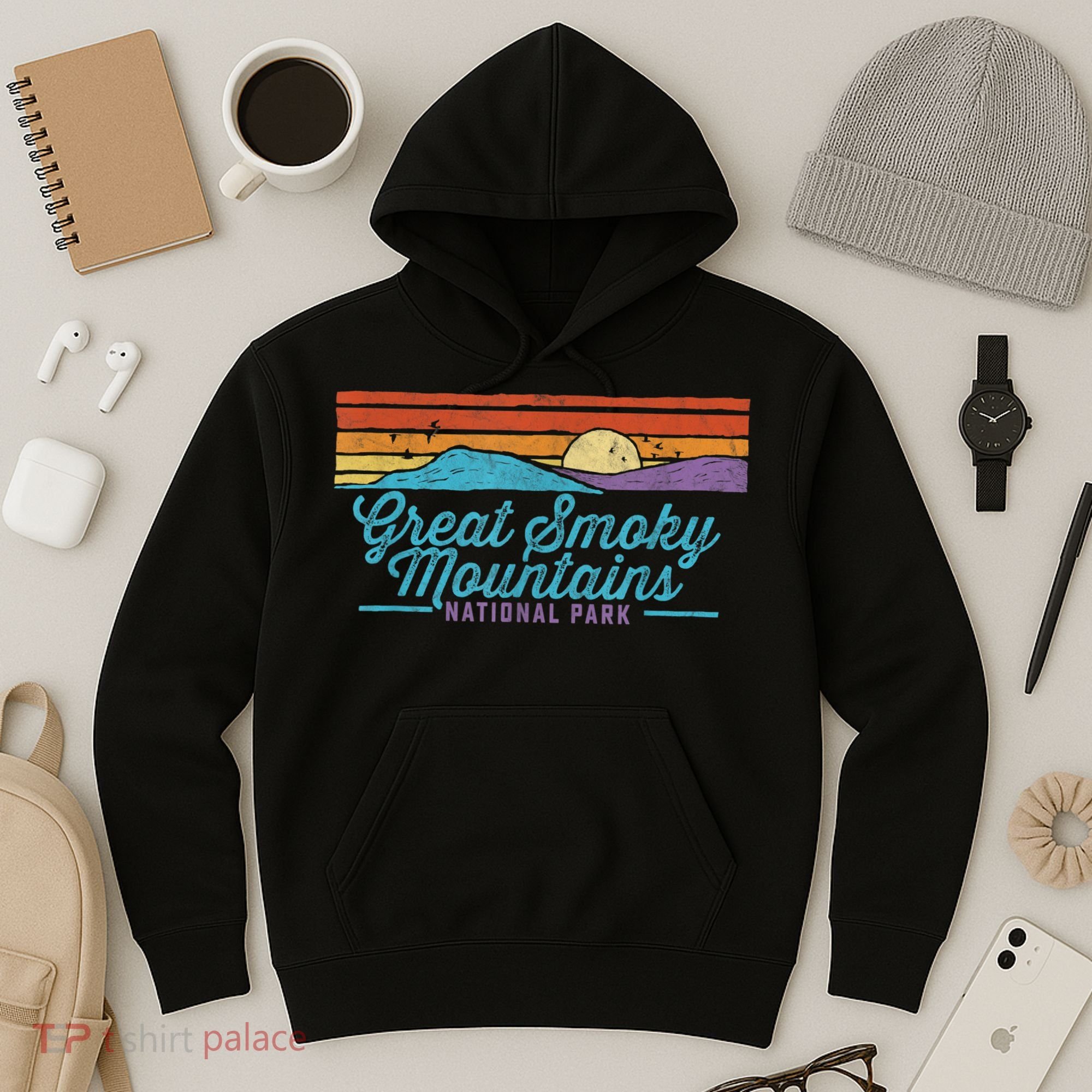 Retro Great Smoky Mountains National Park Hoodie