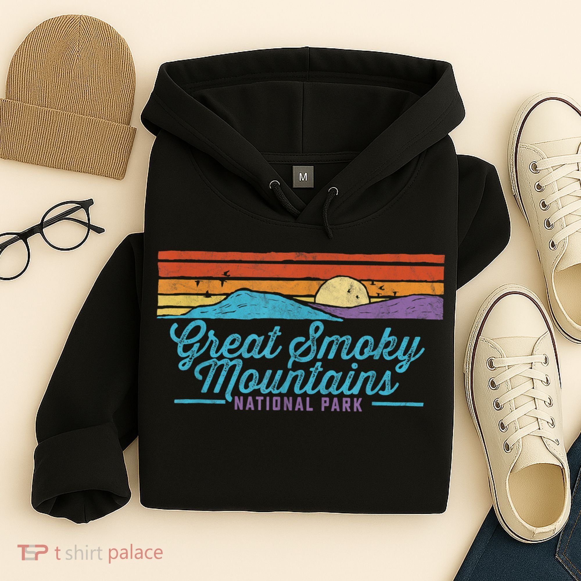 Retro Great Smoky Mountains National Park Hoodie