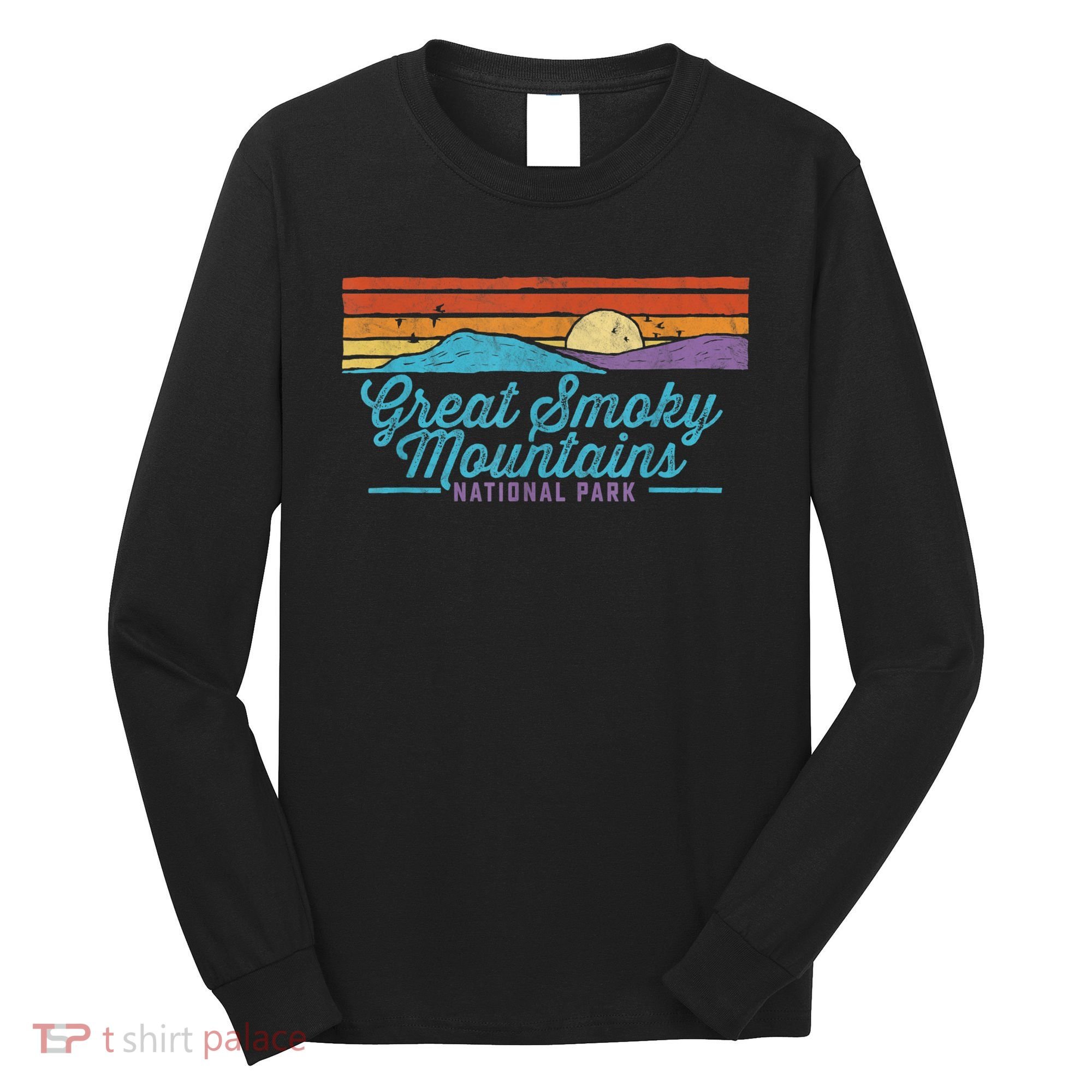 Retro Great Smoky Mountains National Park Long Sleeve Shirt