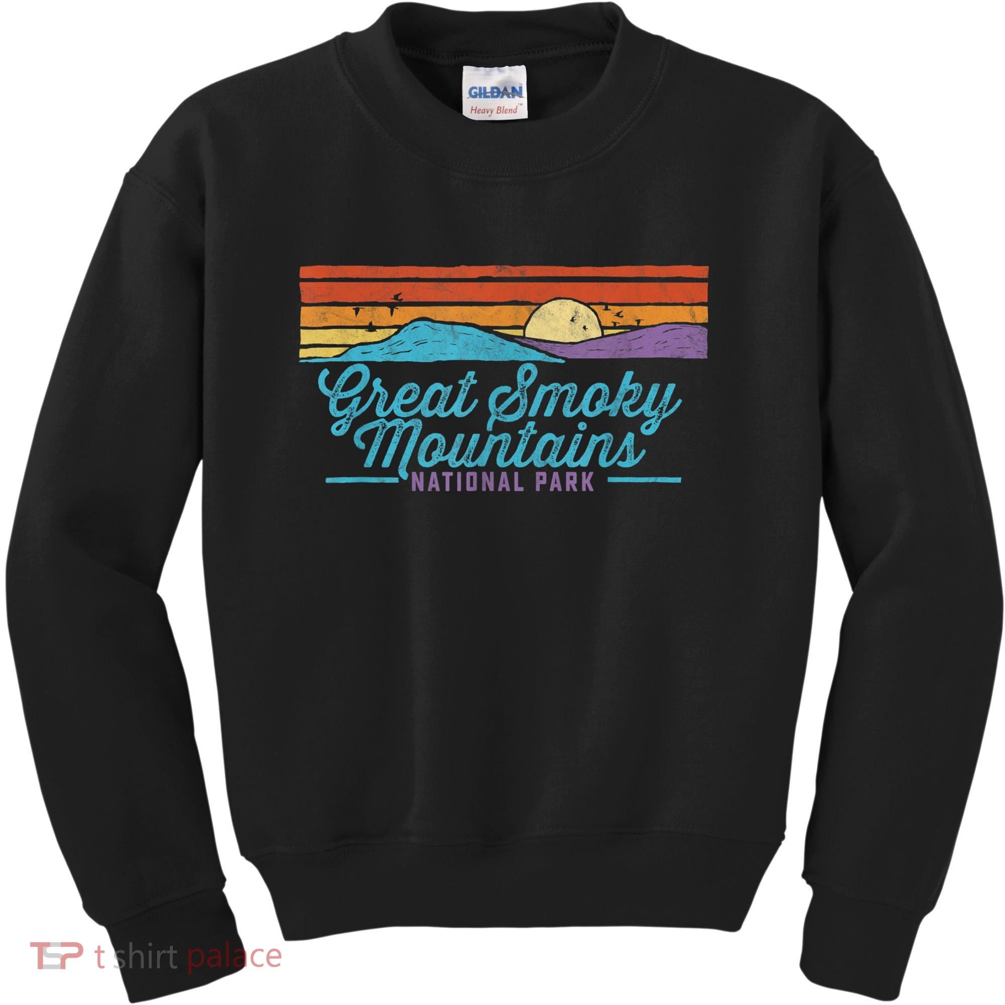 Retro Great Smoky Mountains National Park Kids Sweatshirt