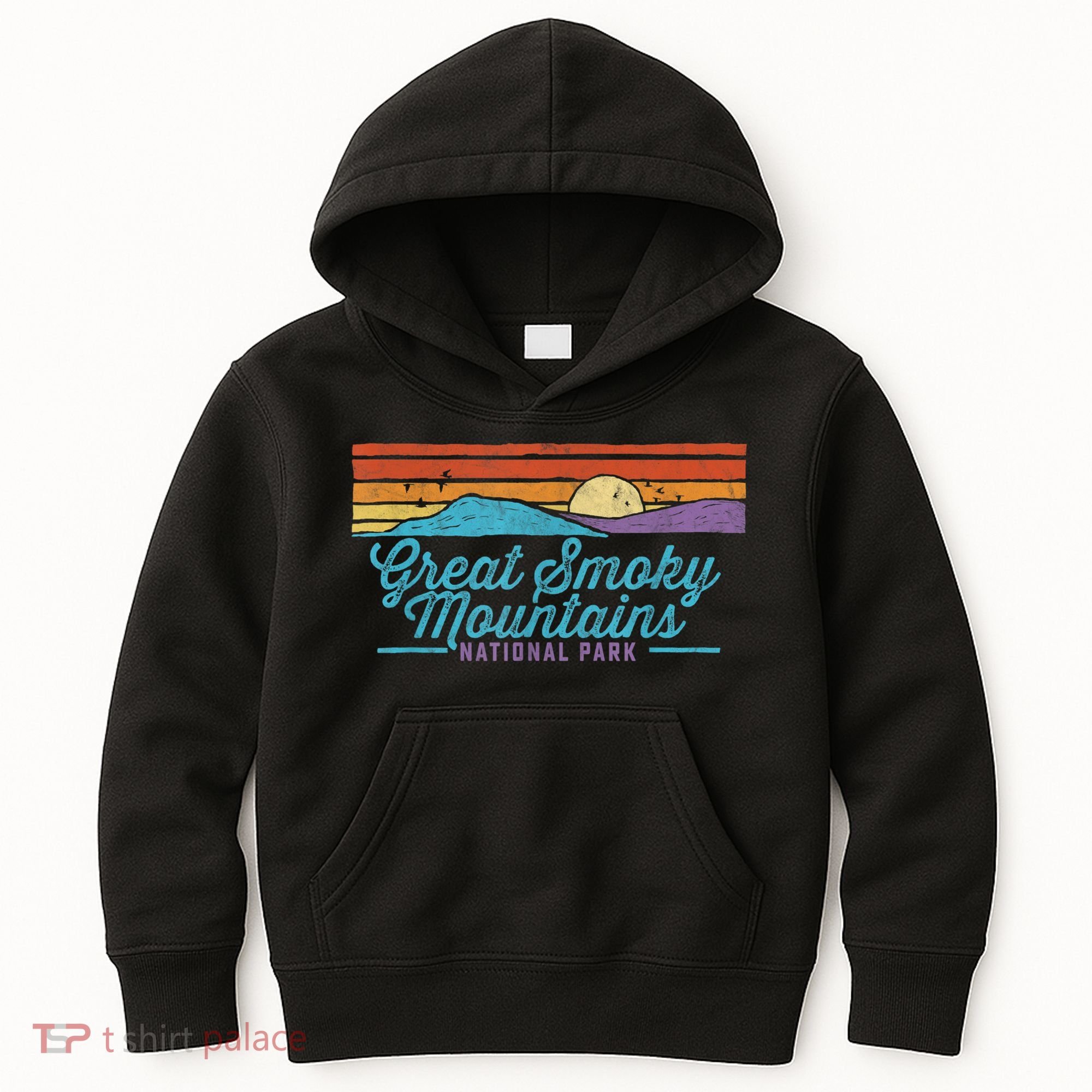 Retro Great Smoky Mountains National Park Kids Hoodie