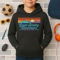 Retro Great Smoky Mountains National Park Kids Hoodie thumb 2