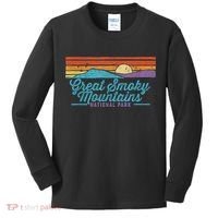 Retro Great Smoky Mountains National Park Kids Long Sleeve Shirt thumb 0