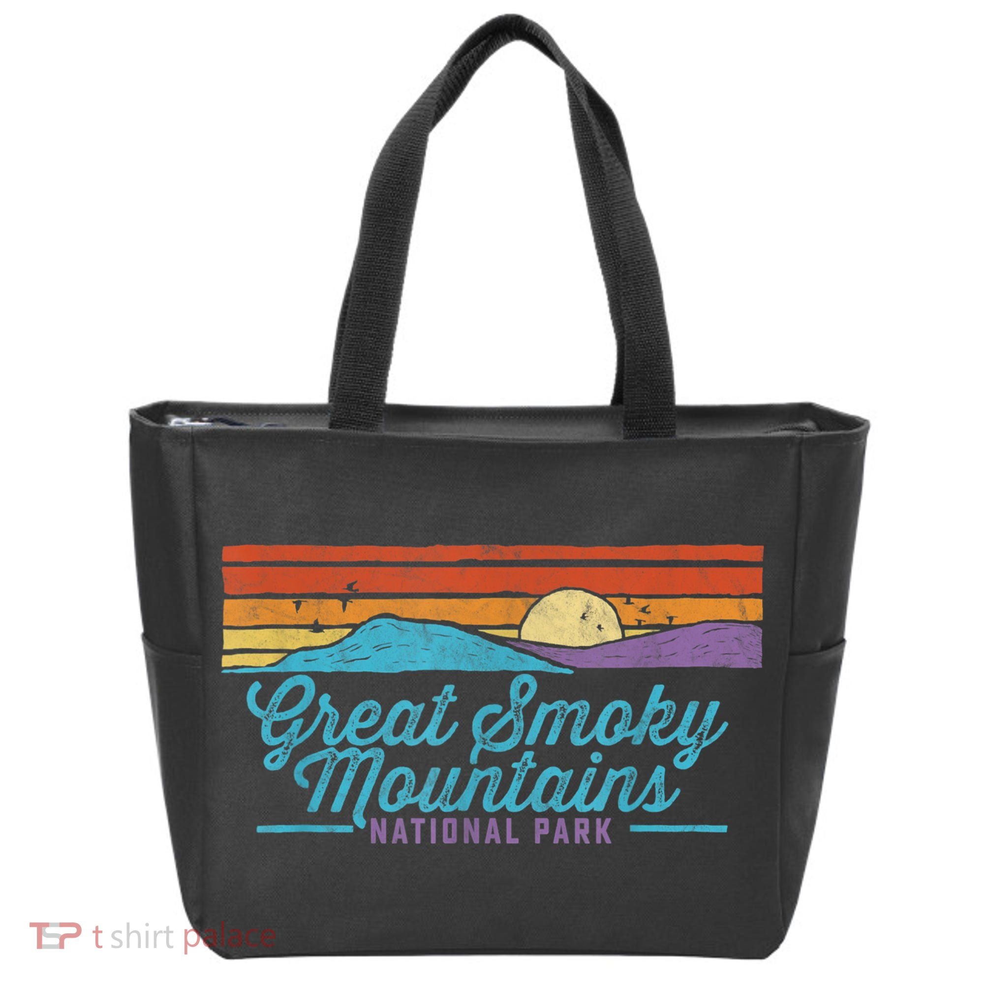 Retro Great Smoky Mountains National Park Tote Bag