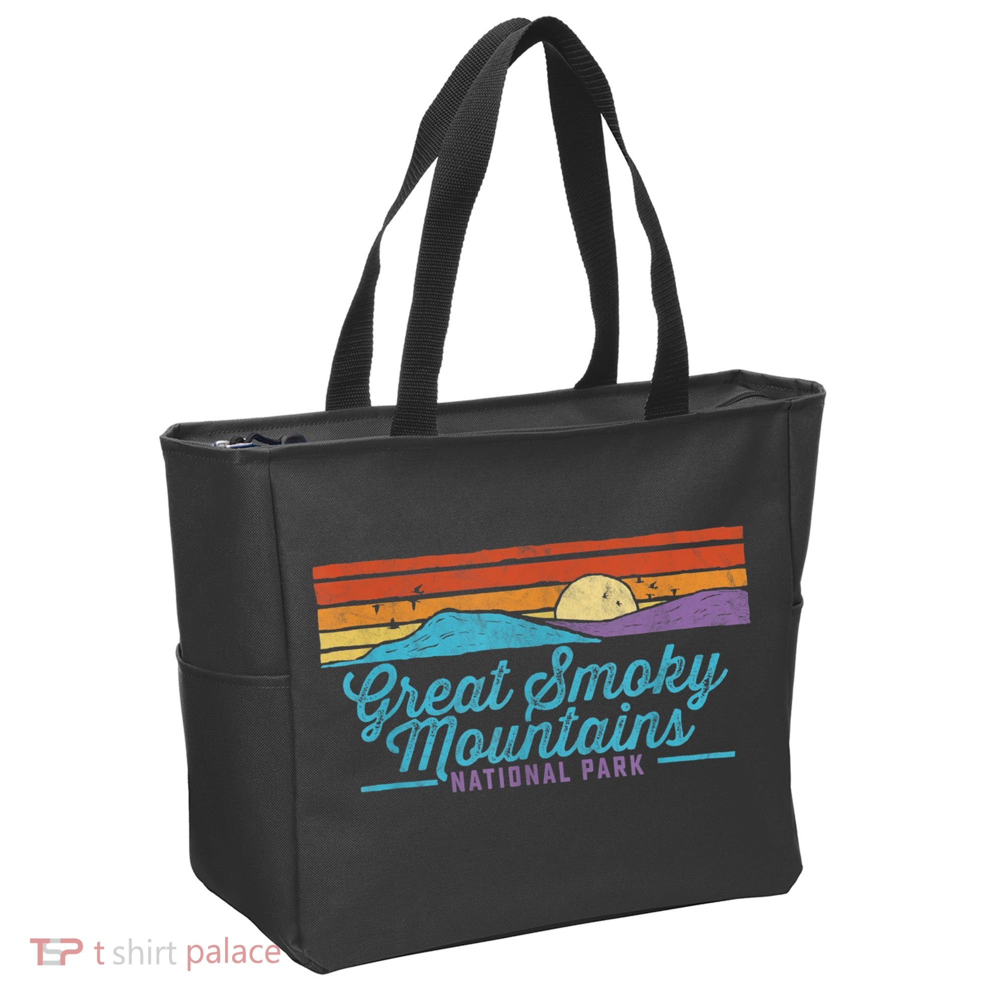 Retro Great Smoky Mountains National Park Tote Bag