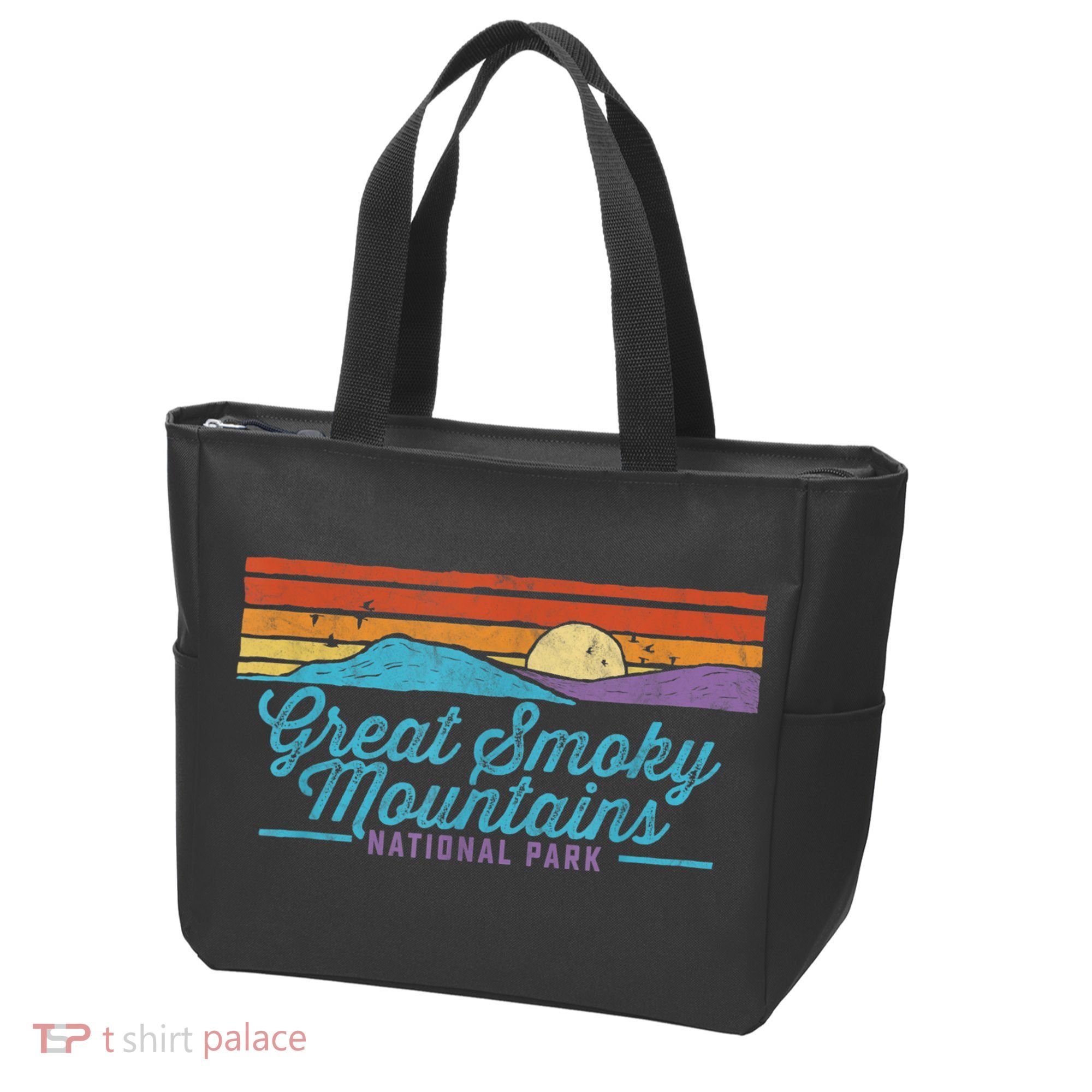 Retro Great Smoky Mountains National Park Tote Bag