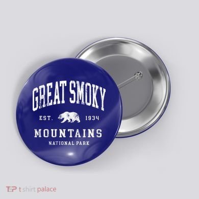 Retro Great Smoky Mountains National Park Button
