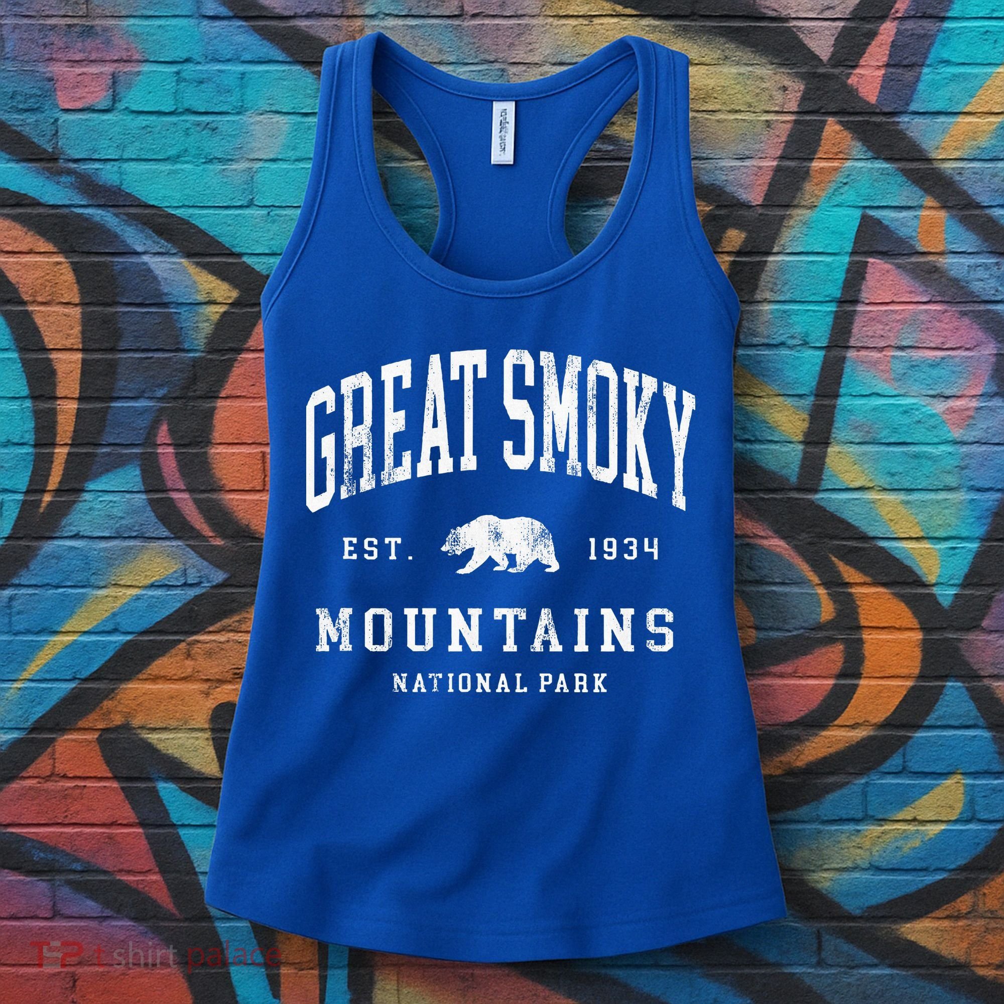 Retro Great Smoky Mountains National Park Women's Tank Top