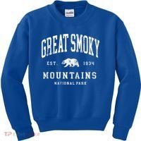 Retro Great Smoky Mountains National Park Kids Sweatshirt thumb 0