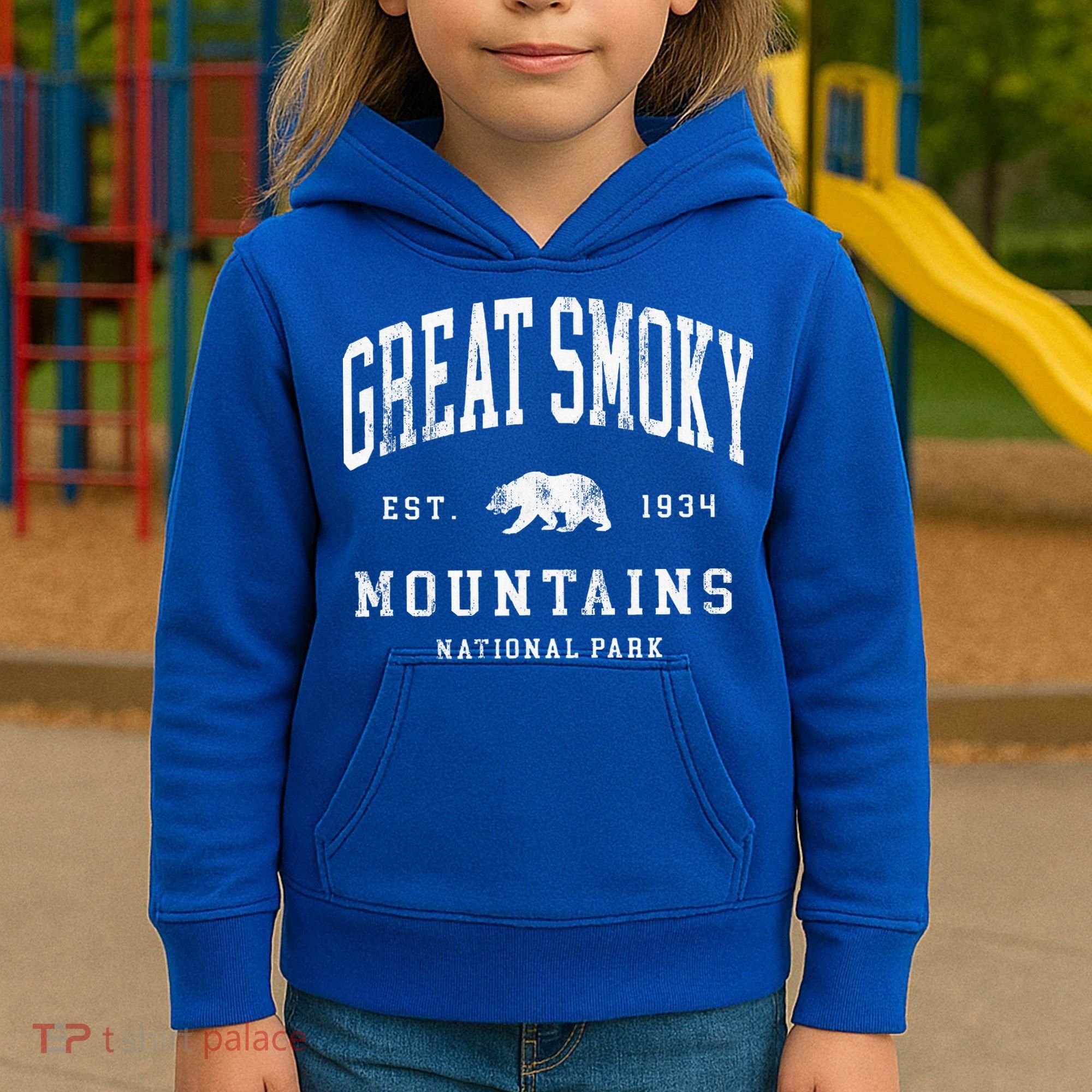 Retro Great Smoky Mountains National Park Kids Hoodie