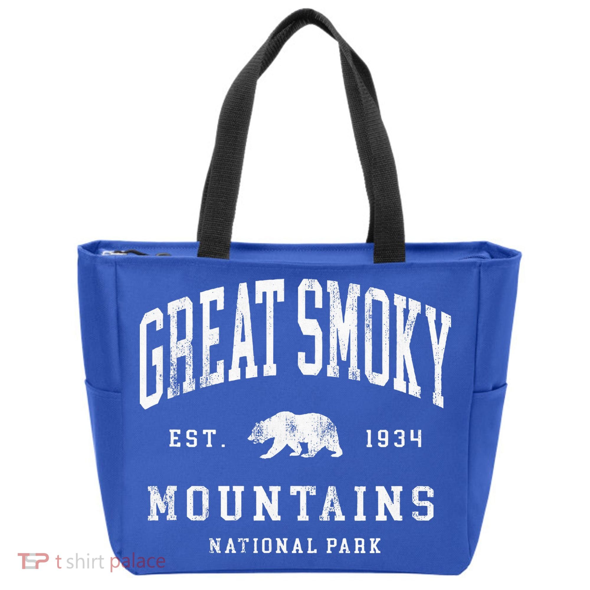 Retro Great Smoky Mountains National Park Tote Bag