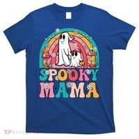 Retro Groovy Spooky Mama Floral Ghost Halloween Season Mommy Cute Gift T-Shirt thumb 0