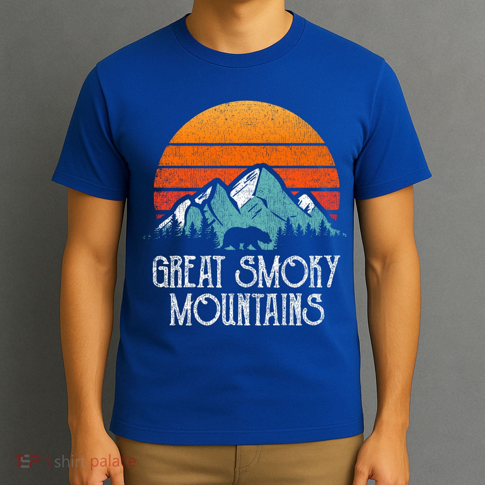 Retro Great Smoky Mountains National Park Bear Vintage Gift T-Shirt