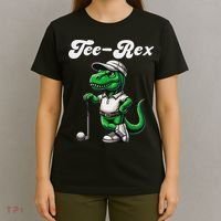 Rex Golf T Rex Dinosaur 's Golfing T-Shirt thumb 4
