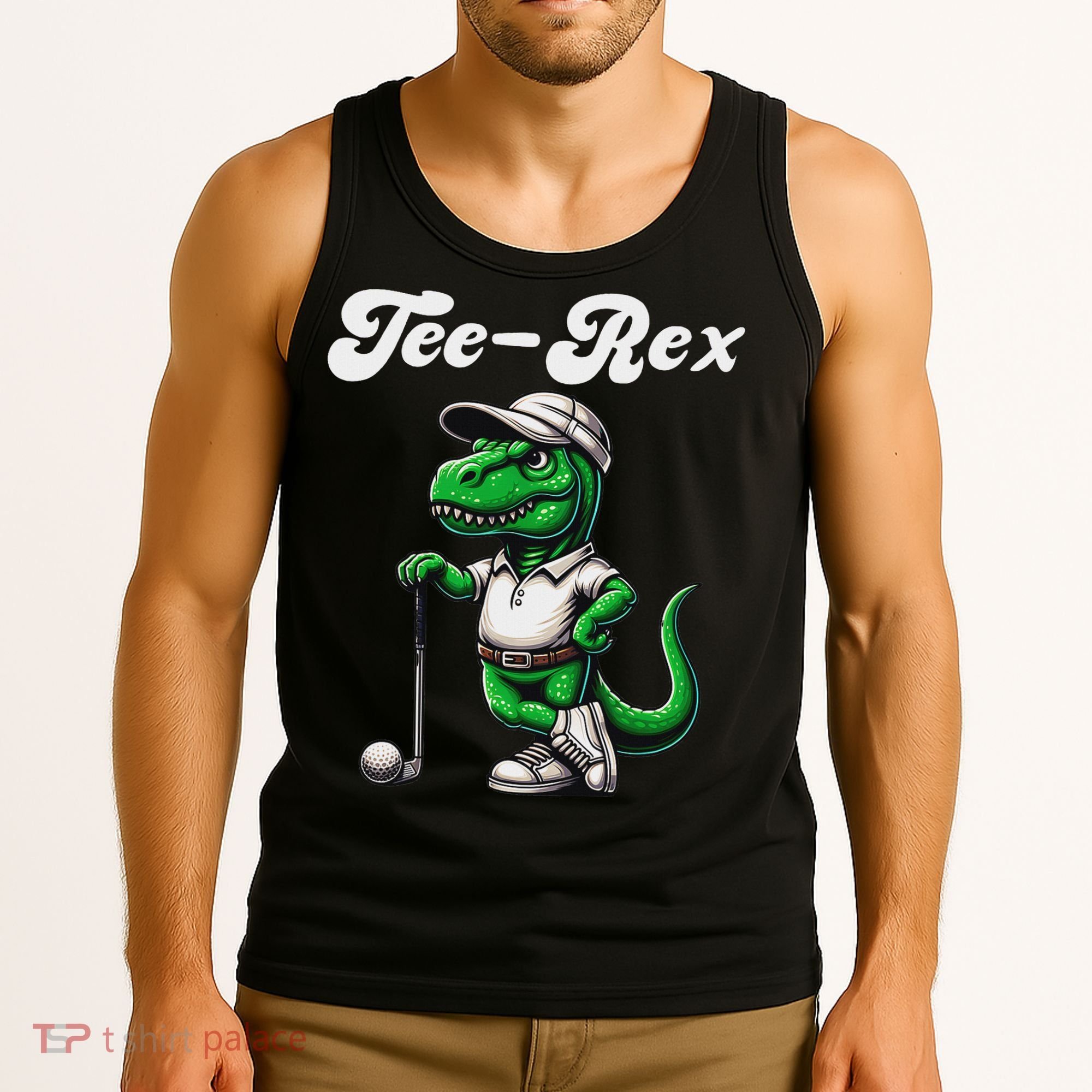 Rex Golf T Rex Dinosaur 's Golfing Tank Top