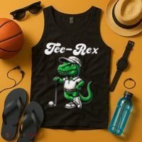 Rex Golf T Rex Dinosaur 's Golfing Tank Top thumb 4