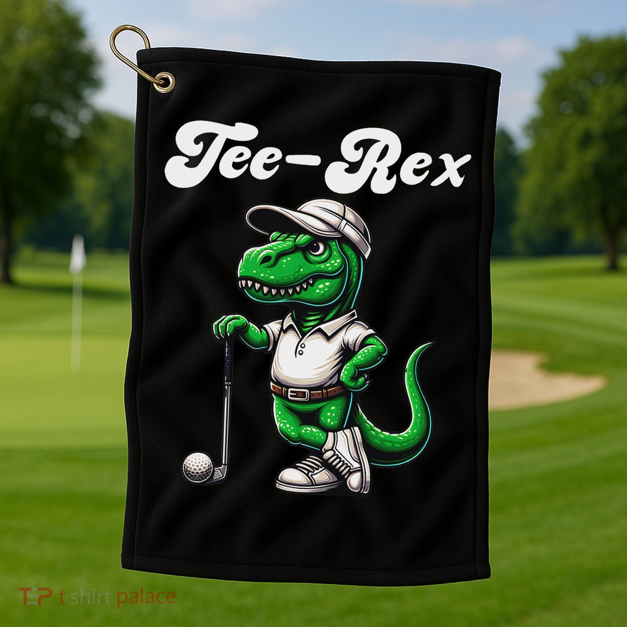 Rex Golf T Rex Dinosaur 's Golfing Golf Towel