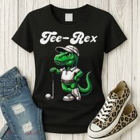 Rex Golf T Rex Dinosaur 's Golfing Women's T-Shirt thumb 3