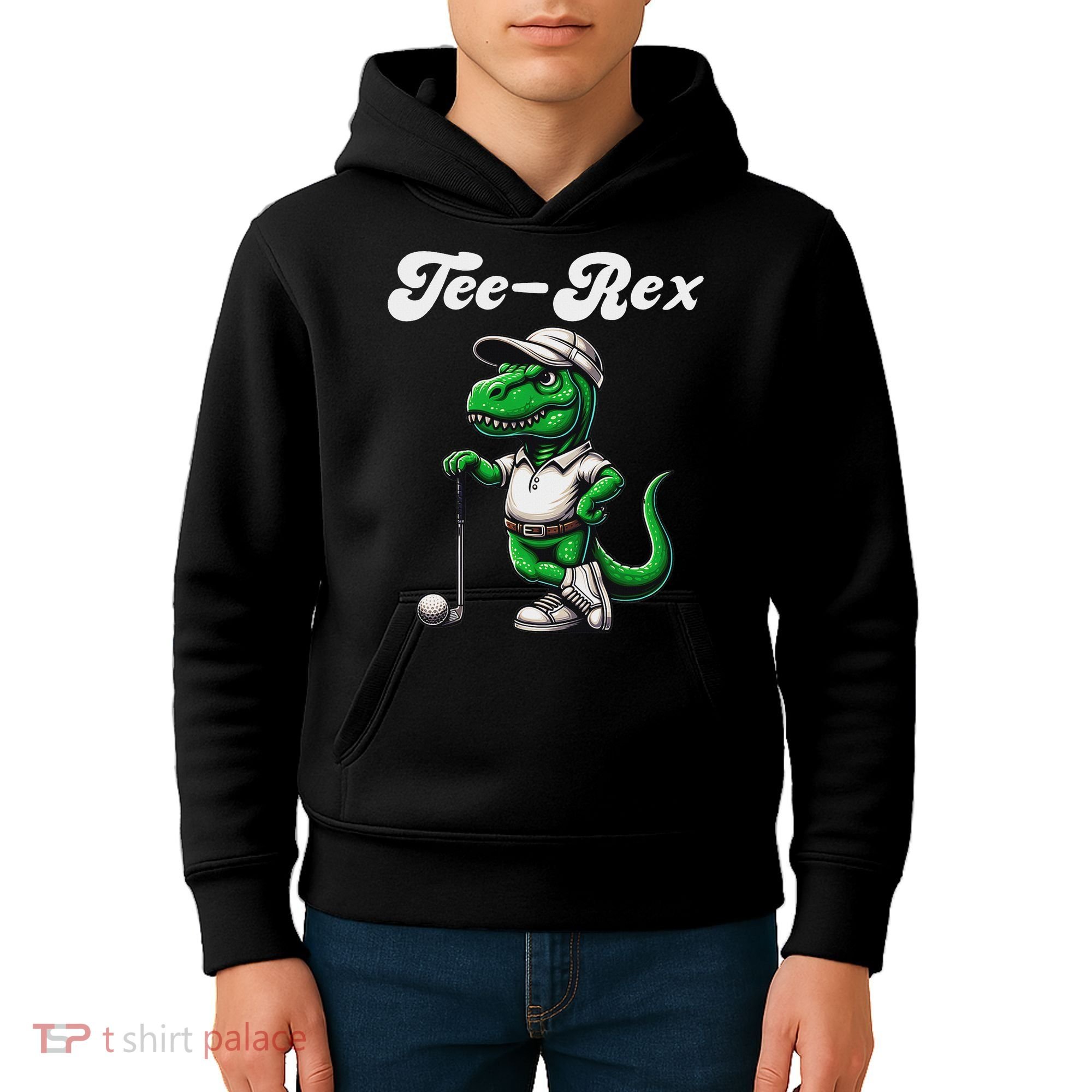 Rex Golf T Rex Dinosaur 's Golfing Kids Hoodie