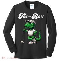 Rex Golf T Rex Dinosaur 's Golfing Kids Long Sleeve Shirt thumb 0