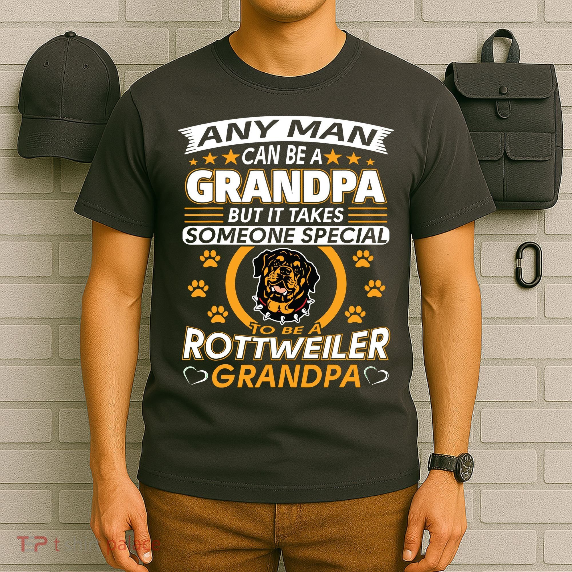 Rottweiler Grandpa T Best Gift For Grandparents Day T-Shirt