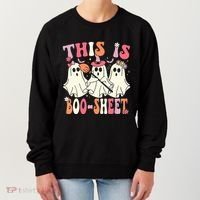 Retro Groovy This Is Some Boo Sheet Halloween Ghost Funny Women's Sweatshirt thumb 0