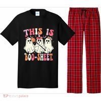 Retro Groovy This Is Some Boo Sheet Halloween Ghost Funny Pajama Set thumb 0