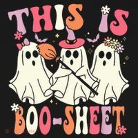 Retro Groovy This Is Some Boo Sheet Halloween Ghost Funny Women's Hoodie thumb 2