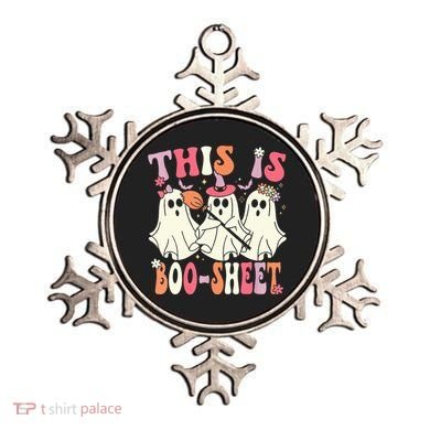 Retro Groovy This Is Some Boo Sheet Halloween Ghost Funny Ornament