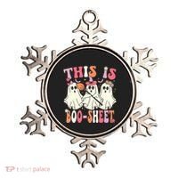 Retro Groovy This Is Some Boo Sheet Halloween Ghost Funny Ornament thumb 0