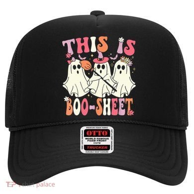 Retro Groovy This Is Some Boo Sheet Halloween Ghost Funny Hat