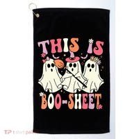 Retro Groovy This Is Some Boo Sheet Halloween Ghost Funny Golf Towel thumb 0