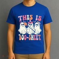 Retro Groovy This Is Some Boo Sheet Halloween Ghost Funny T-Shirt thumb 3